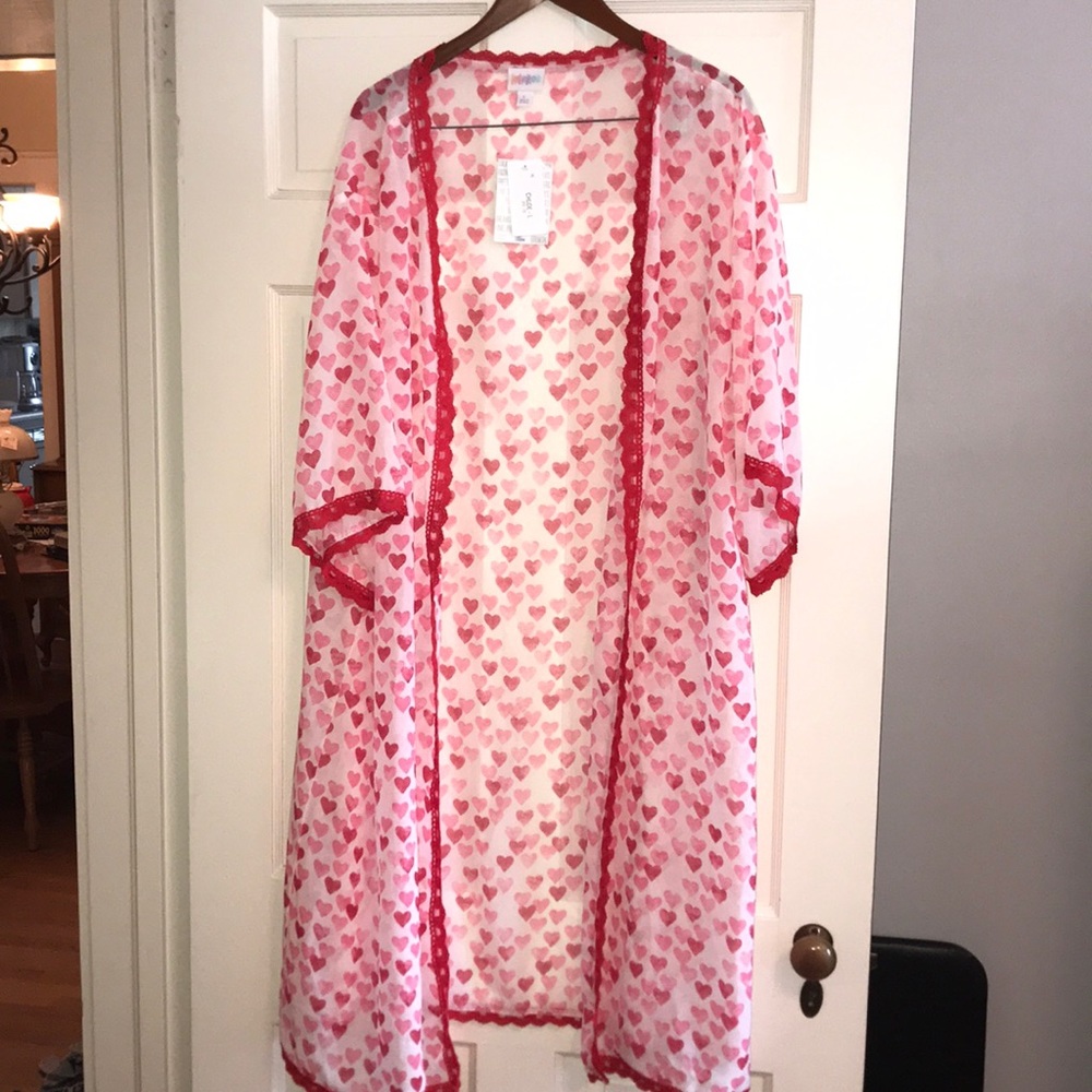 NWT LulaRoe Chloë Bohemian Overlay with Hearts